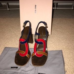 Miu Miu Calzature Vernice Fantasy Roso